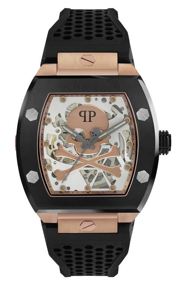 PHILIPP PLEIN The $keleton Silicone Strap Watch