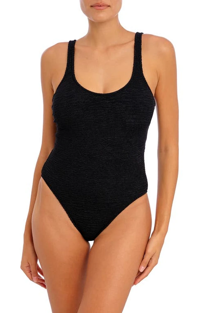 Freya Ibiza Waves Underwire One-Piece Swimsuit Black at Nordstrom,