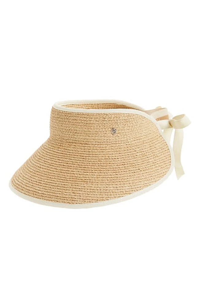 Helen Kaminski Mita Packable Raffia Visor in Natural Sand at Nordstrom