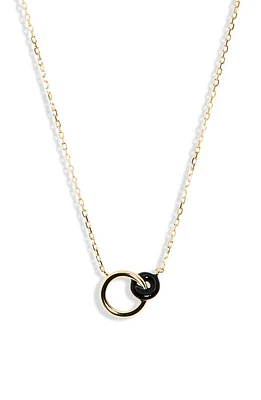 Argento Vivo Sterling Silver Interlock Pendant Necklace in Gold at Nordstrom