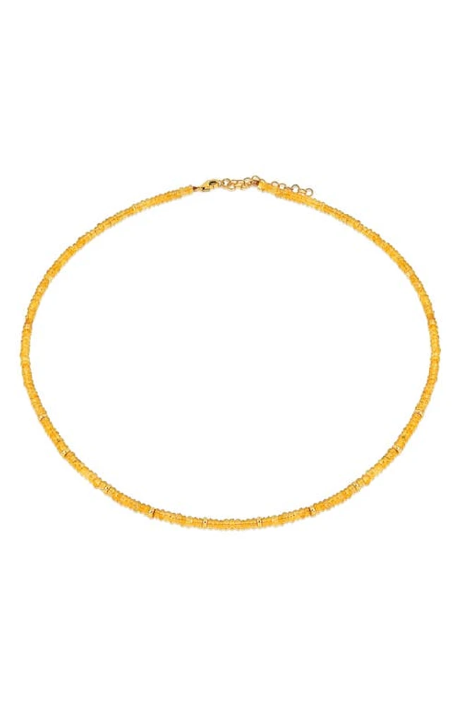 EF Collection Birthstone Beaded Necklace in Yellow Gold /Citrine at Nordstrom