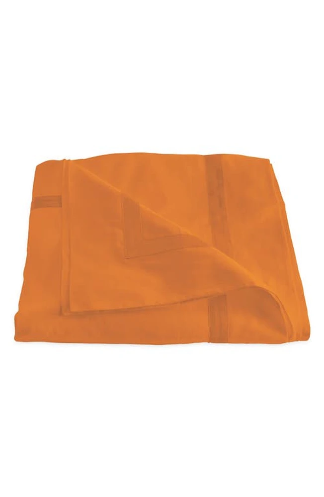 Matouk Nocturne Duvet Cover in Tangerine at Nordstrom