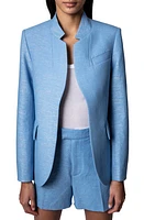 Zadig & Voltaire Very Lin Sparkle Blazer in Azur at Nordstrom, Size 36