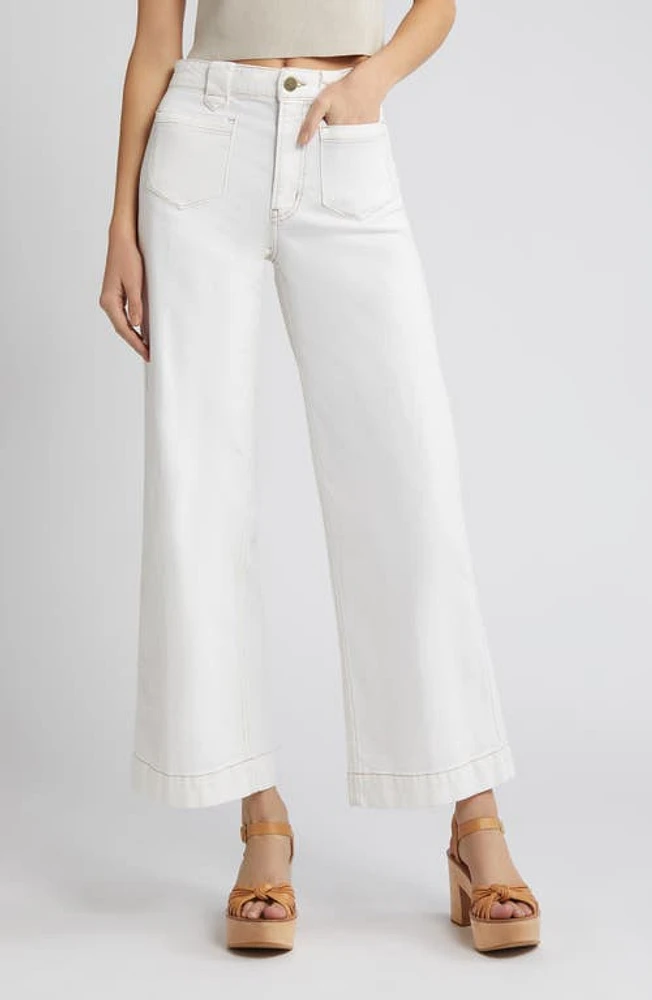 FRAME Relaxed Wide Leg Utility Jeans in Au Natural Clean at Nordstrom, Size 30