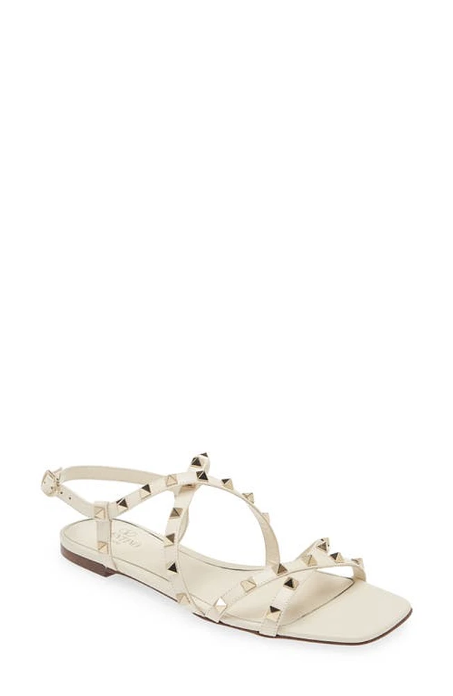 Valentino Garavani Rockstud Sandal Light Ivory at Nordstrom,