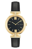 Ted Baker London Iconic Faux Leather Strap Watch in at Nordstrom