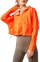 FP Movement by Free People Ride the Wave Crop Hooded Jacket in Fired Up at Nordstrom, Size X-Small