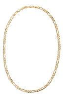 Argento Vivo Sterling Silver Men's Figaro Chain Necklace in Gold at Nordstrom