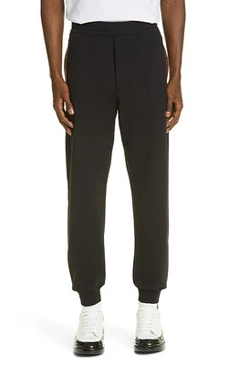 Alexander McQueen Selvedge Logo Tape Joggers Black/Mix at Nordstrom,