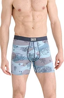 SAXX Ultra Super Soft Relaxed Fit Boxer Briefs Jungle Toile- Dusty Blue at Nordstrom,