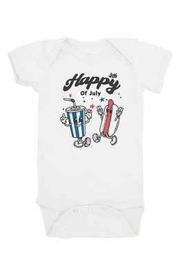 Feather 4 Arrow USA Cotton Graphic Bodysuit White at Nordstrom,