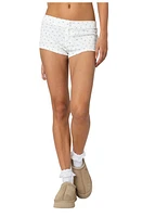 EDIKTED Very Berry Microshorts White at Nordstrom,