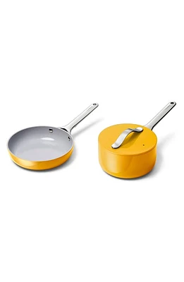 CARAWAY Nonstick Ceramic Mini Fry Pan & Sauce Pan Set in Marigold at Nordstrom