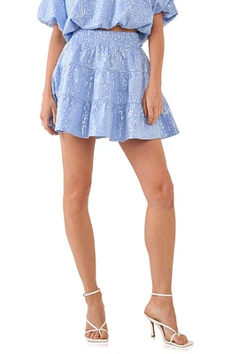 Endless Rose Sequins Miniskirt Powder Blue at Nordstrom,