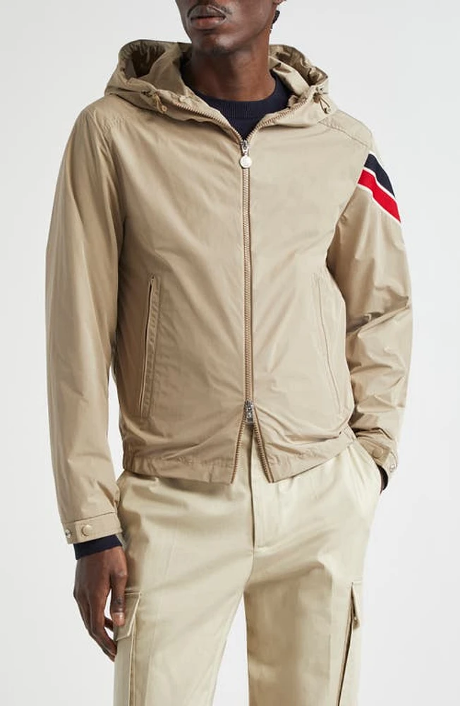 Moncler Claut Hooded Windbreaker Ivory at Nordstrom,