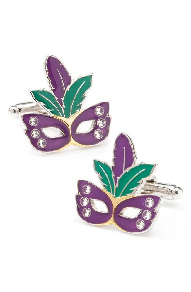 Cufflinks, Inc. Mardi Gras Mask Cuff Links in Purple at Nordstrom