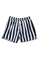 Snapper Rock Kids' Nautical Stripe Volley Board Shorts Navy at Nordstrom,