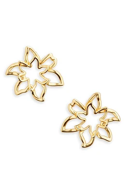 Madewell Wire Flower Stud Earrings in Vintage Gold at Nordstrom