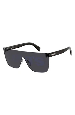 levi's 99mm Mirrored Shield Sunglasses in Grey/Blue Mirror Blue at Nordstrom