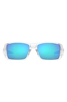 Oakley Heliostat 61mm Prizm Polarized Rectangular Sunglasses in Clear at Nordstrom