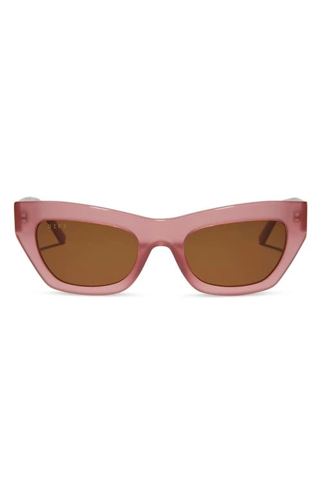 DIFF Katarina 51mm Cat Eye Sunglasses in Guava /Brown Gradient at Nordstrom