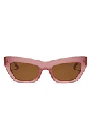 DIFF Katarina 51mm Cat Eye Sunglasses in Guava /Brown Gradient at Nordstrom