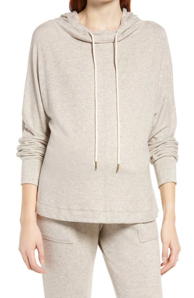 Maternal America Knit Maternity Hoodie in Oatmeal at Nordstrom, Size X-Small