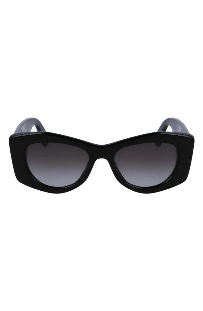 Lanvin Mother & Child 52mm Butterfly Sunglasses in Black at Nordstrom