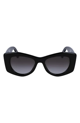 Lanvin Mother & Child 52mm Butterfly Sunglasses in Black at Nordstrom