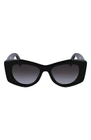 Lanvin Mother & Child 52mm Butterfly Sunglasses in Black at Nordstrom