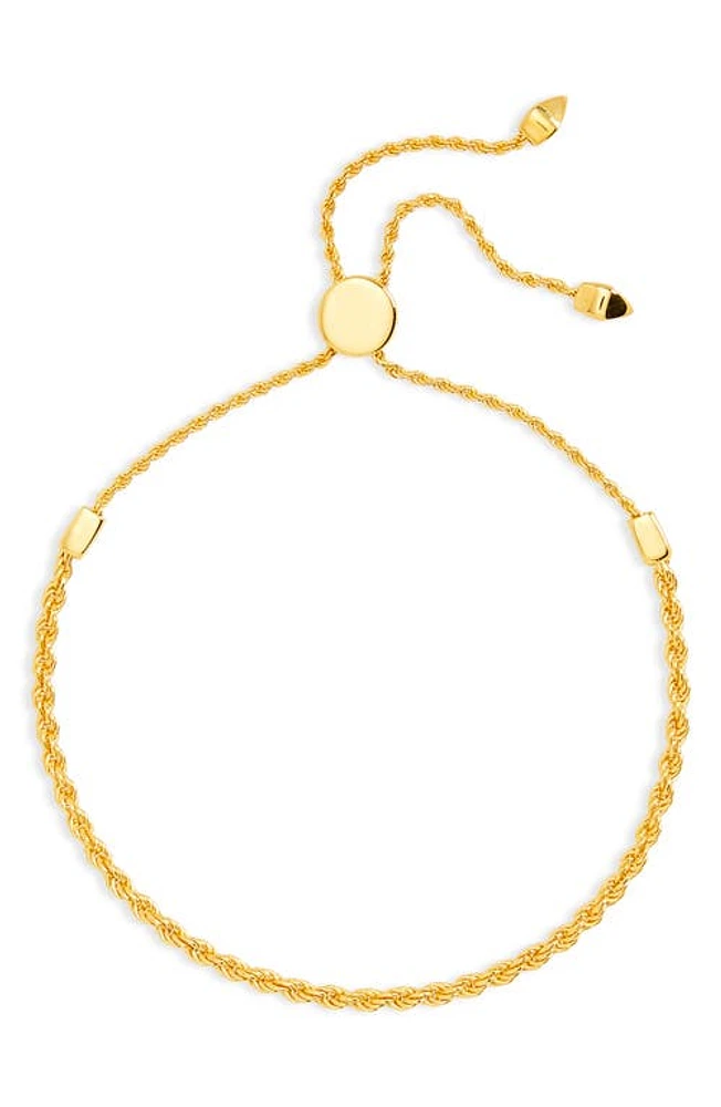 Monica Vinader Corda Rope Chain Friendship Bracelet in Yellow Gold at Nordstrom