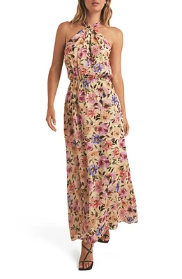 Favorite Daughter The Standout Floral Halter Maxi Dress Prosecco at Nordstrom,