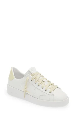 Golden Goose Purestar Low Top Sneaker White/Yellow at Nordstrom,