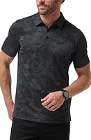 TravisMathew Brilliant Waters Tie Dye Piqué Polo Black at Nordstrom,