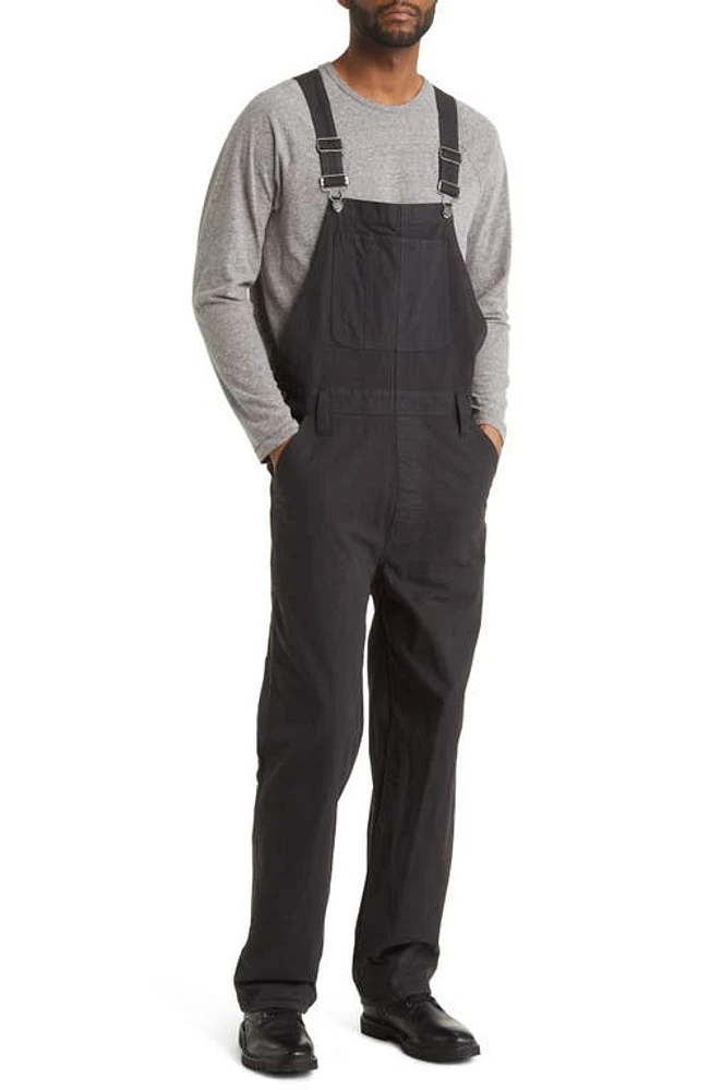 Madewell Garment Dyed Denim Carpenter Overalls Black Coal at Nordstrom,