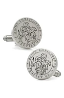 Cufflinks, Inc. Saint Christopher Amulet Cuff Links in Silver at Nordstrom