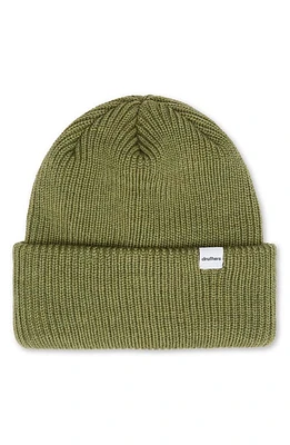 Druthers Merino Wool Blend Rib Beanie in Olive at Nordstrom