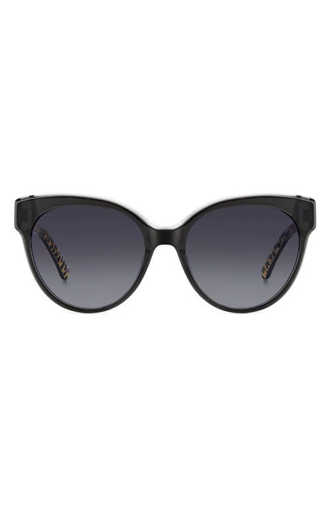 Kate Spade New York aubriela 55mm gradient round sunglasses in Dark Grey/Grey Shaded at Nordstrom