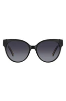 Kate Spade New York aubriela 55mm gradient round sunglasses in Dark Grey/Grey Shaded at Nordstrom