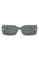 'Fendigraphy 51mm Rectangular Sunglasses in Grey/Smoke at Nordstrom