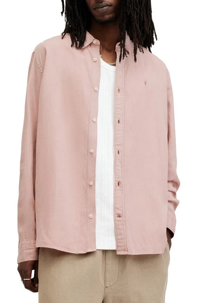 AllSaints Laguna Relaxed Fit Long Sleeve Button-Up Shirt at Nordstrom,