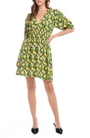 FIFTEEN TWENTY Lemon Print Smocked Waist Dress at Nordstrom,