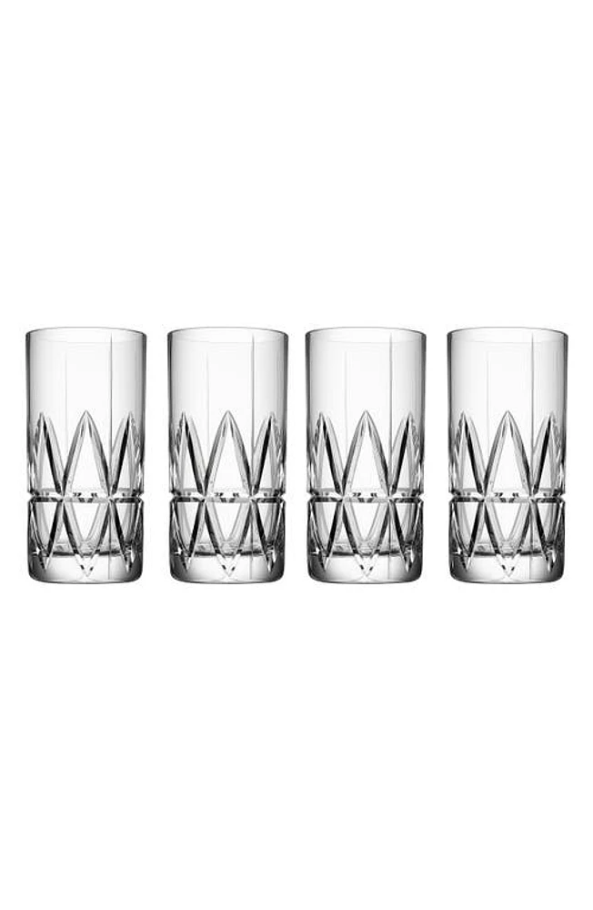 Orrefors Peak Set of 4 Highball Glasses in Clear at Nordstrom