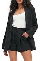 Reformation Classic Relaxed Notch Lapel Blazer Black at Nordstrom,