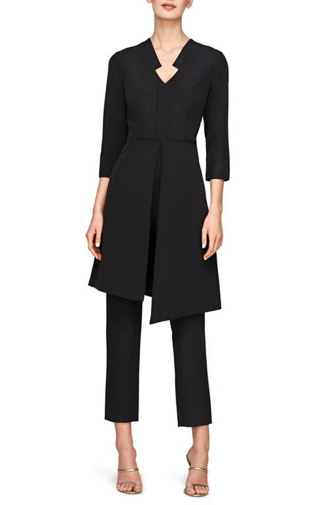 Kay Unger Colbie Crop Jumpsuit Black at Nordstrom,