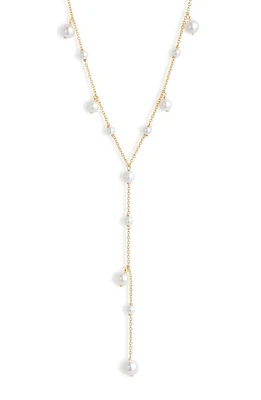 Poppy Finch Cultured Pearl Bubble Y-Necklace in Gold at Nordstrom, Size 18