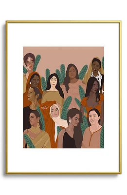 Deny Designs Every Color is Beautiful Framed Art Print in Golden Tones at Nordstrom