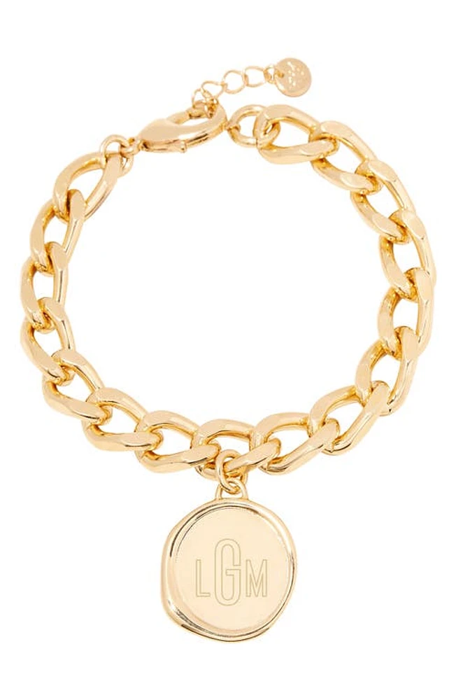 Brook and York Sadie Personalized Monogram Bracelet in Gold at Nordstrom