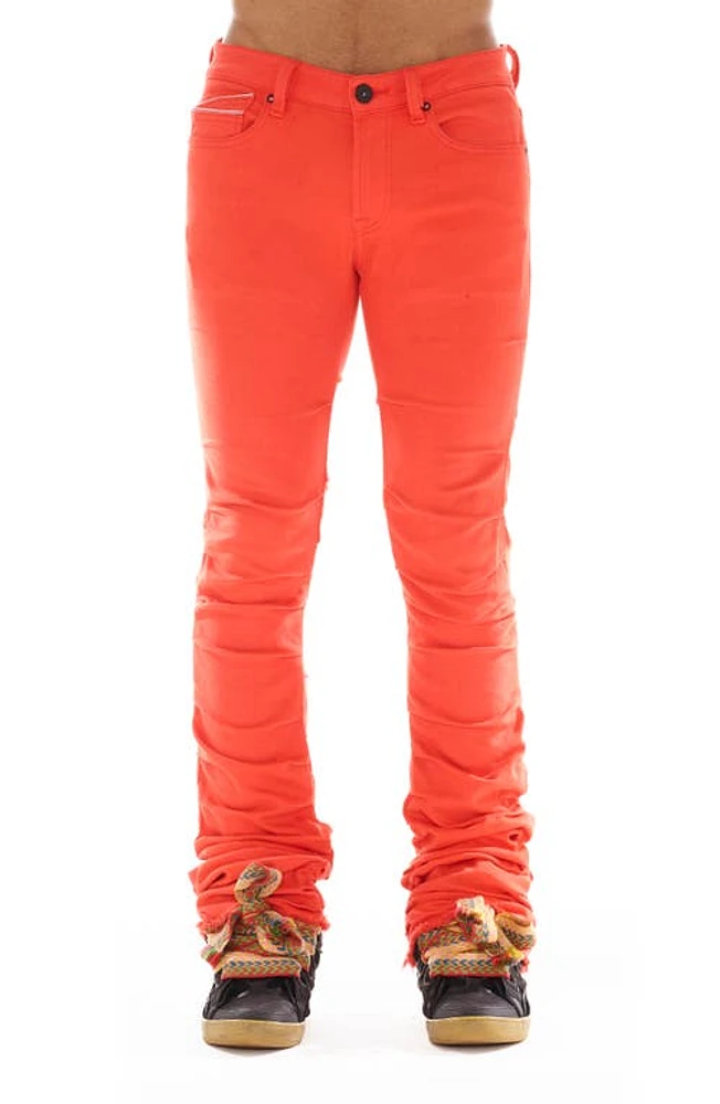 Cult of Individuality Hipster Nomad Stacked Bootcut Jeans Coral at Nordstrom,