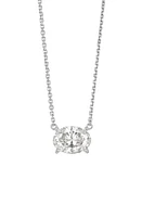 LIGHTBOX 1-Carat Lab Grown Diamond Oval Pendant Necklace in 14K Gold at Nordstrom